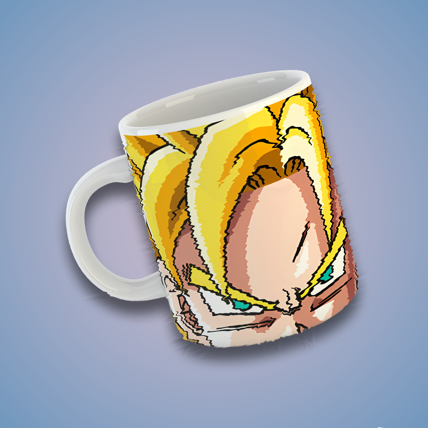 Taza de Cerámica 11 oz Inspiradas en Poderosos Guerreros de un Clásico Anime | Impresión HD | Diseño Coleccionable