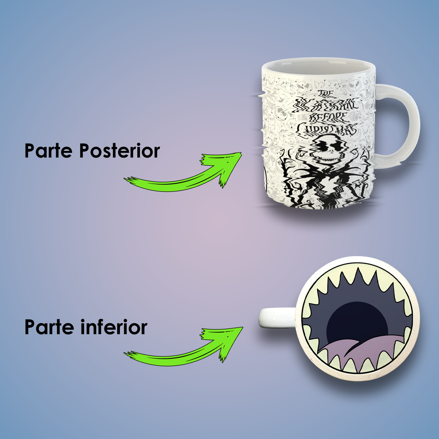 Taza de Cerámica 11 oz Inspirada en un Carismático Personaje del Halloween - Navidd de la Animación Clásica | Impresión HD | Diseño Coleccionable