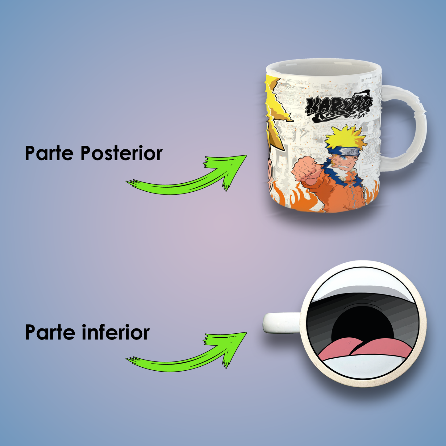 Taza de Cerámica 11 oz Inspirada en un Ninja de la Hoja | Diseño Completo HD | Coleccionable