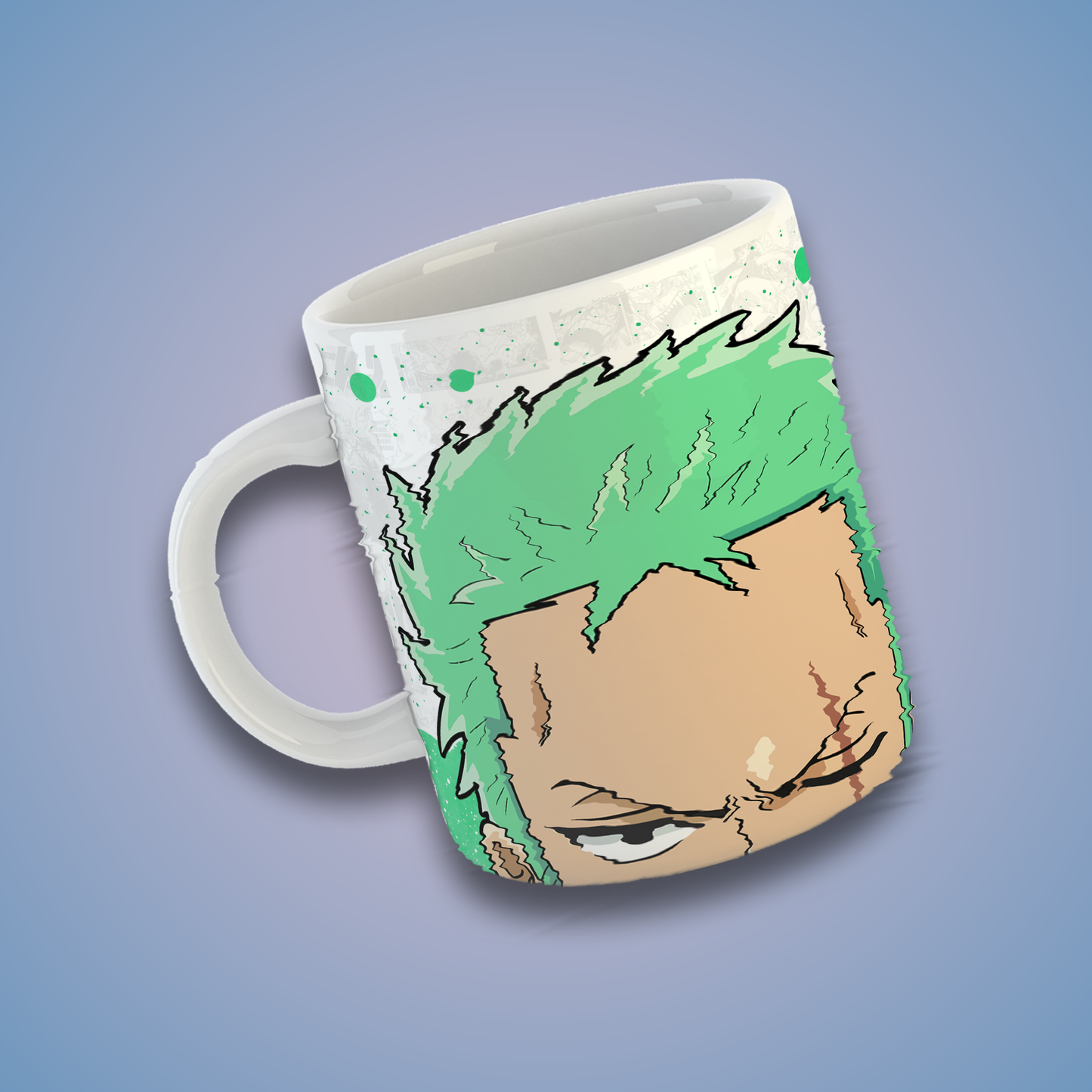 Taza de Cerámica 11 oz Inspirada en Dos Legendarios Piratas del Anime | Impresión HD | Diseño Coleccionable